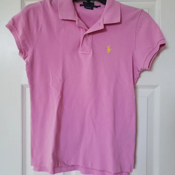 Ralph Lauren Pink Skinny Polo Shirt - Picture 2 of 10